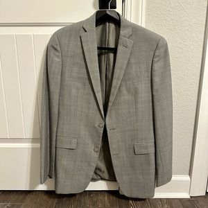 Men's Slim-Fit Light Gray Suit Jacket and Pant Set, Created for Macy's